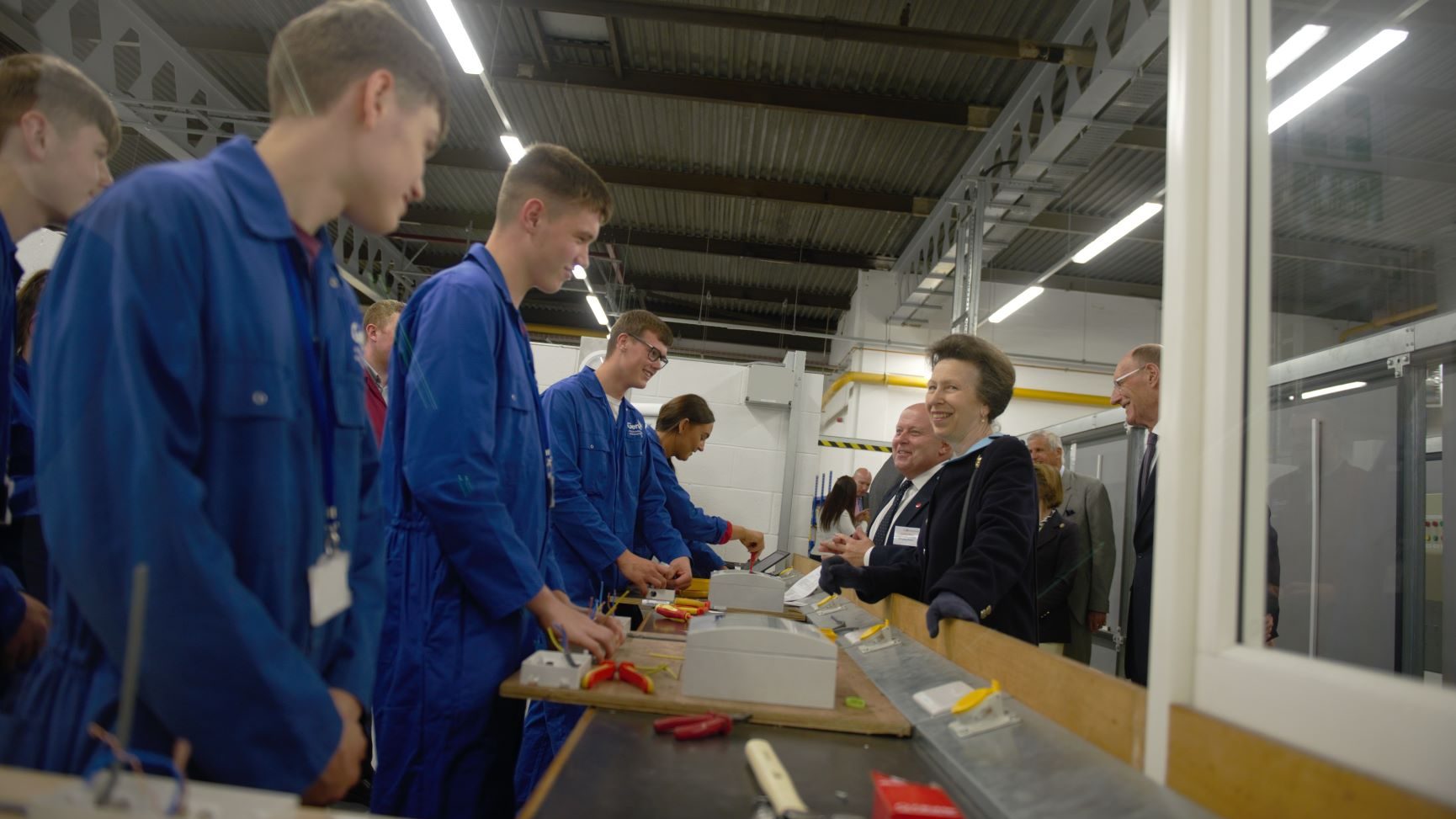 HRH The Princess Royal meeting with Gen2 apprentices